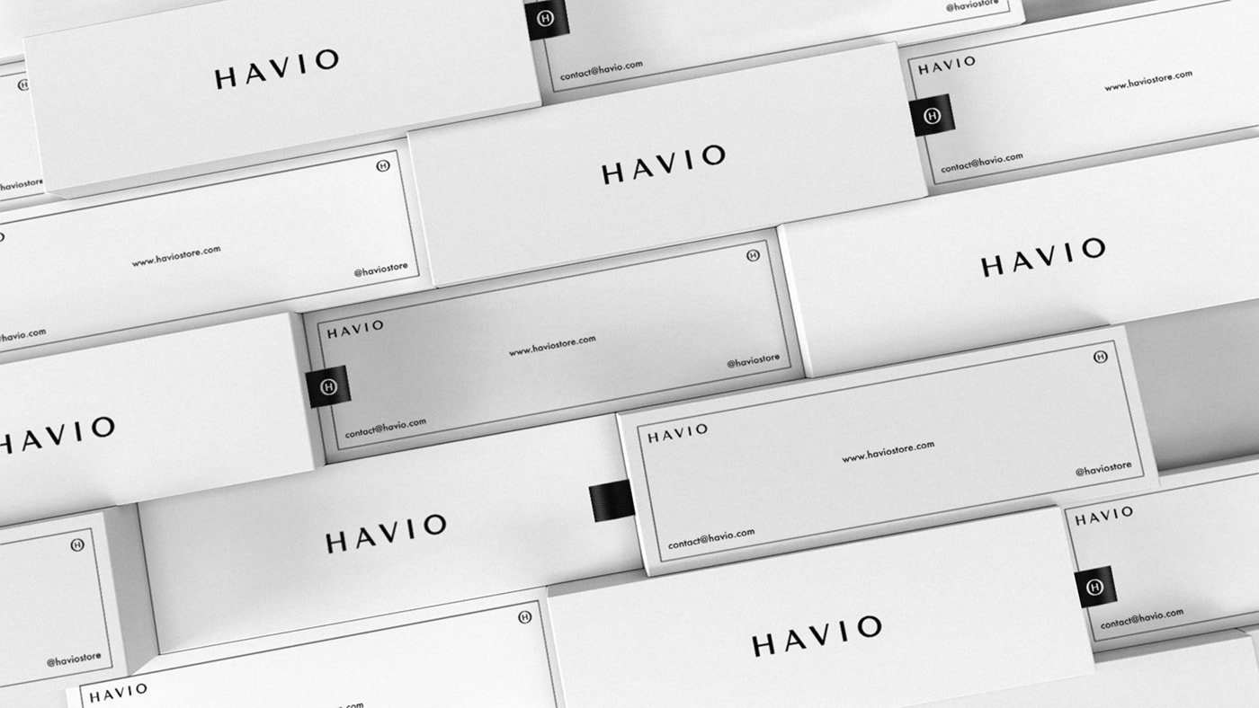 极简时尚 Havio 眼镜品牌VI设计——视觉识别的重要性，时尚眼镜VI设计，品牌视觉设计，服饰VI设计，深圳VI设计，左右格局