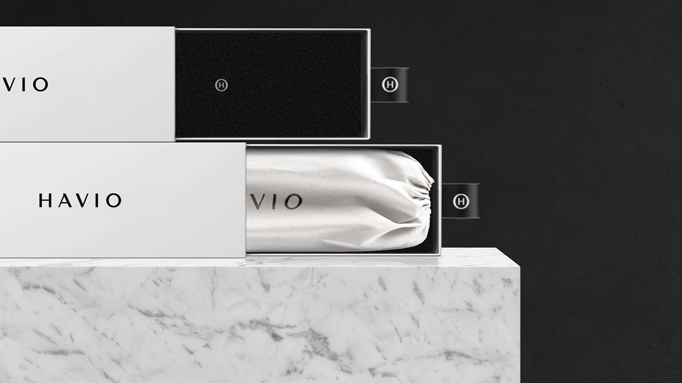 极简时尚 Havio 眼镜品牌VI设计——视觉识别的重要性，时尚眼镜VI设计，品牌视觉设计，服饰VI设计，深圳VI设计，左右格局